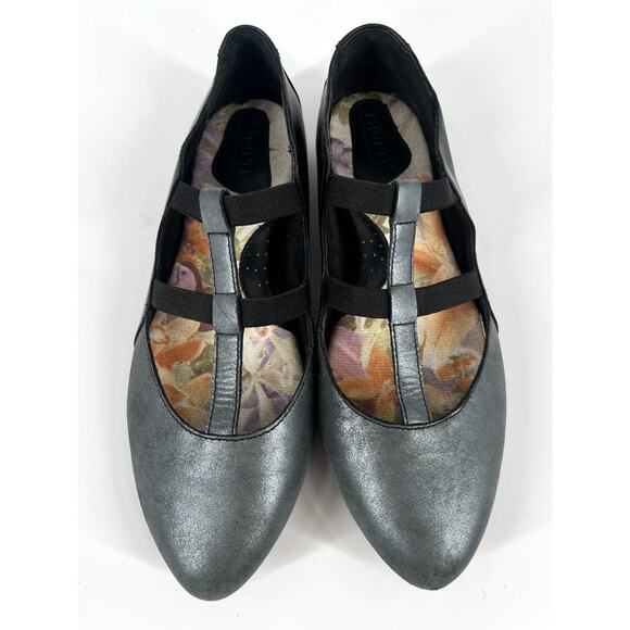 BORN Pewter Black Colorblock Selmha Ballet Mary Jane Flats Shoes - Picture 2 of 10